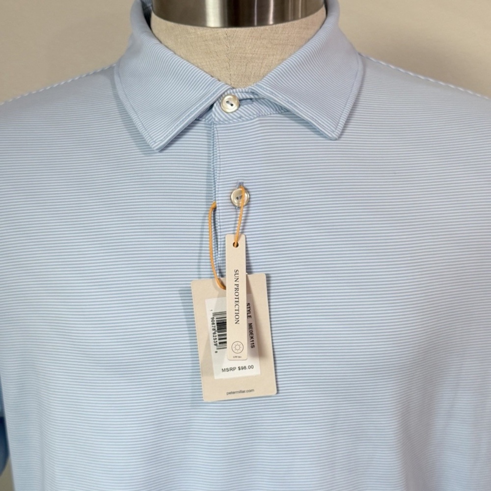 NWT Peter Millar Crown Sport Jubilee Performance Summer Comfort Polo Sz M - Picture 2 of 5